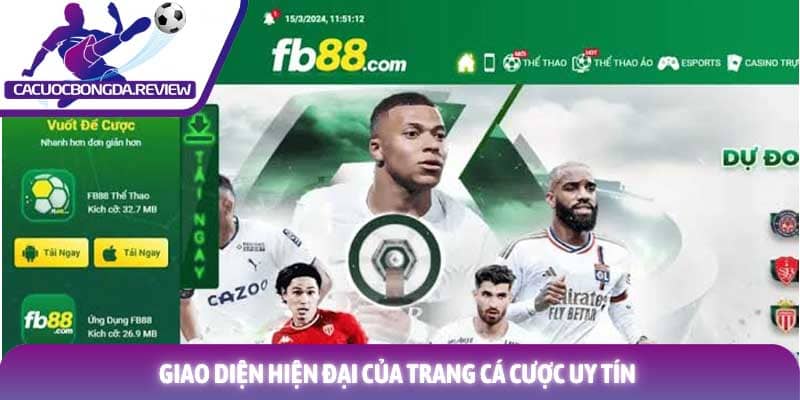 Đánh giá nhà cái FB88 trải nghiệm cá cược đỉnh cao 2026 2 Giao diện hiện đại của trang cá cược uy tín